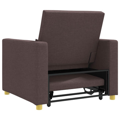 vidaXL Ausziehbare Schlafcouch Einzel Dunkelbraun 90 x 165 x 87 cm
