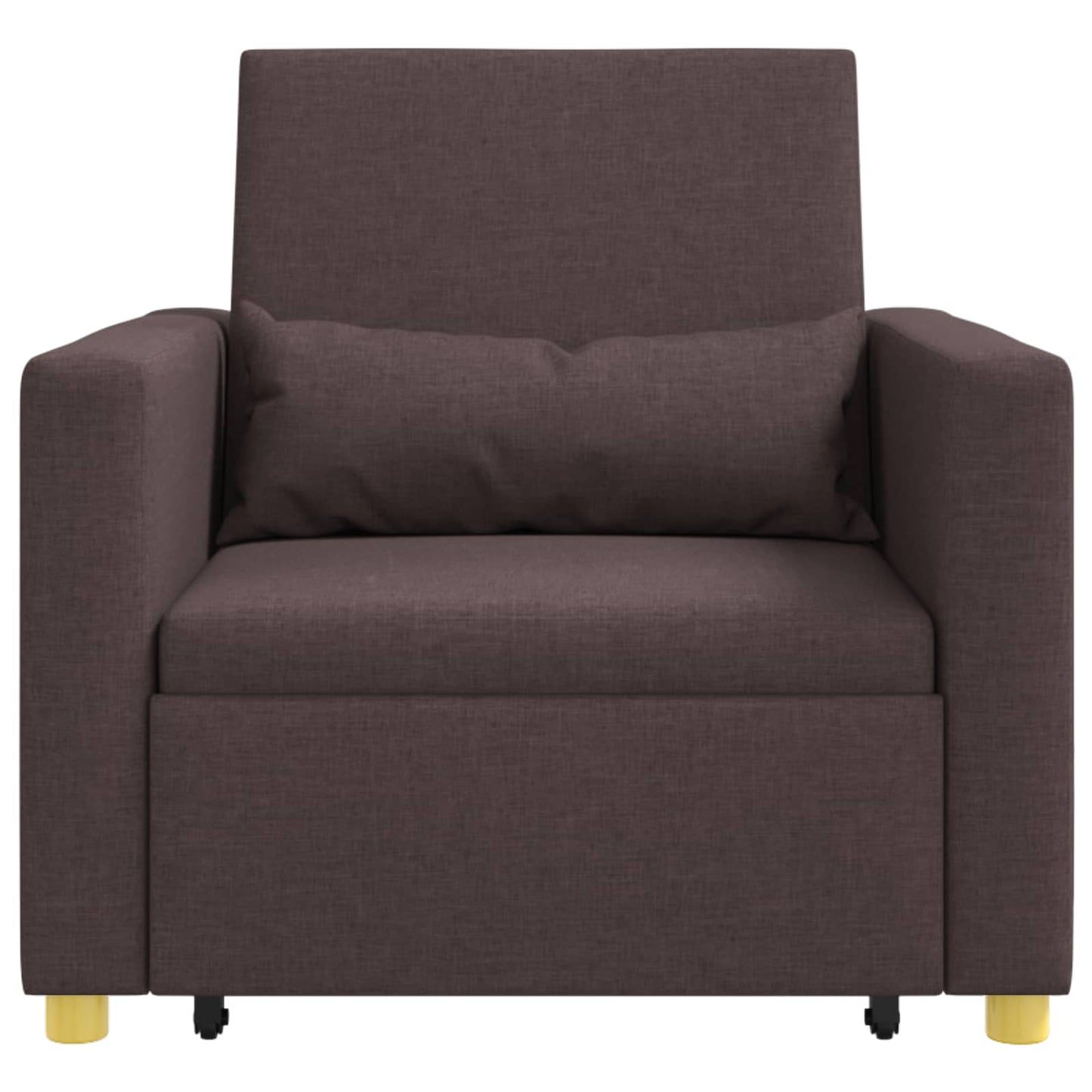 vidaXL Ausziehbare Schlafcouch Einzel Dunkelbraun 90 x 165 x 87 cm