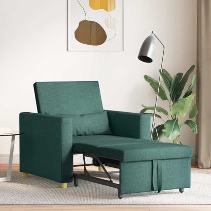 Ausziehbare Schlafcouch Einzel Dunkelgrün 90 x 165 x 87 cm