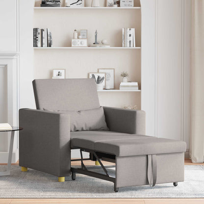 Ausziehbare Schlafcouch Einzel Taupe 90 x 165 x 87 cm Stoff