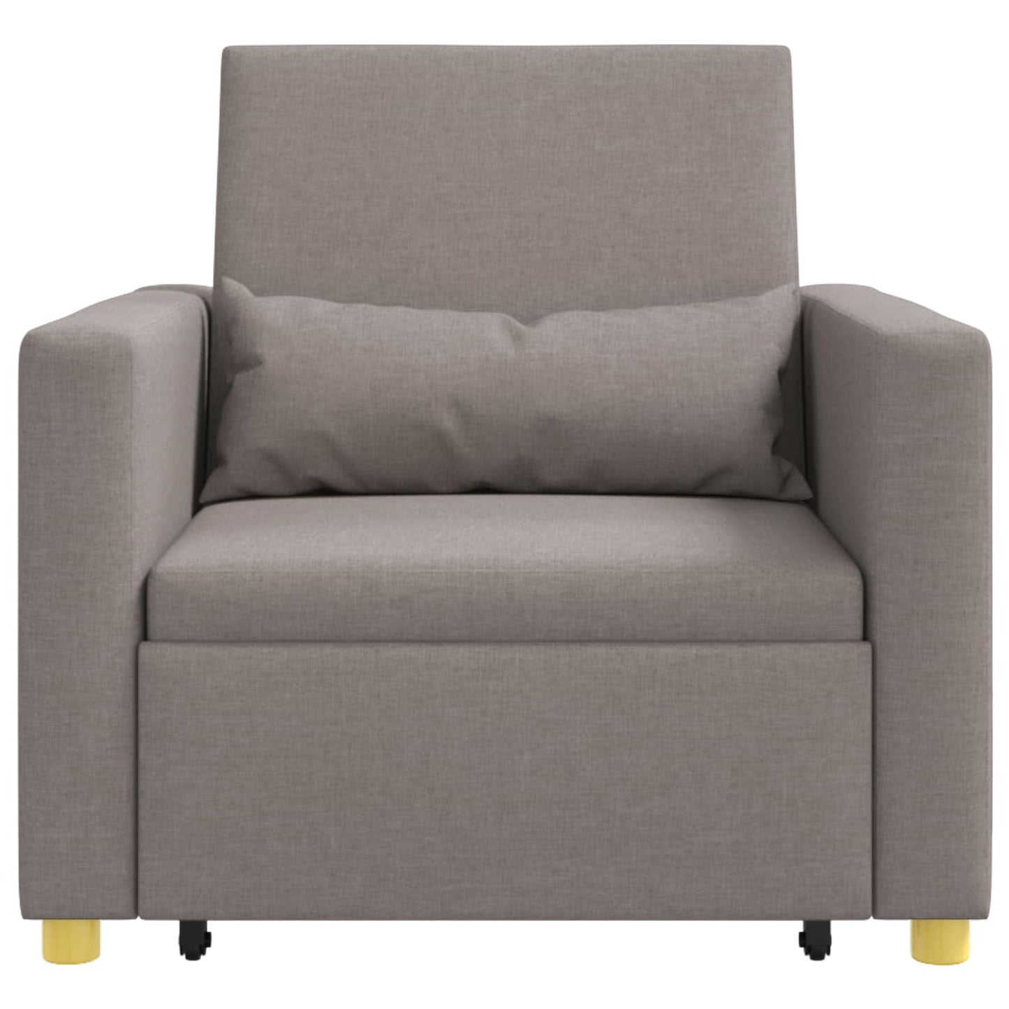 Ausziehbare Schlafcouch Einzel Taupe 90 x 165 x 87 cm Stoff