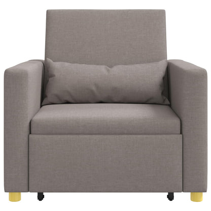 Ausziehbare Schlafcouch Einzel Taupe 90 x 165 x 87 cm Stoff