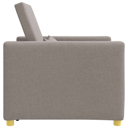 Ausziehbare Schlafcouch Einzel Taupe 90 x 165 x 87 cm Stoff