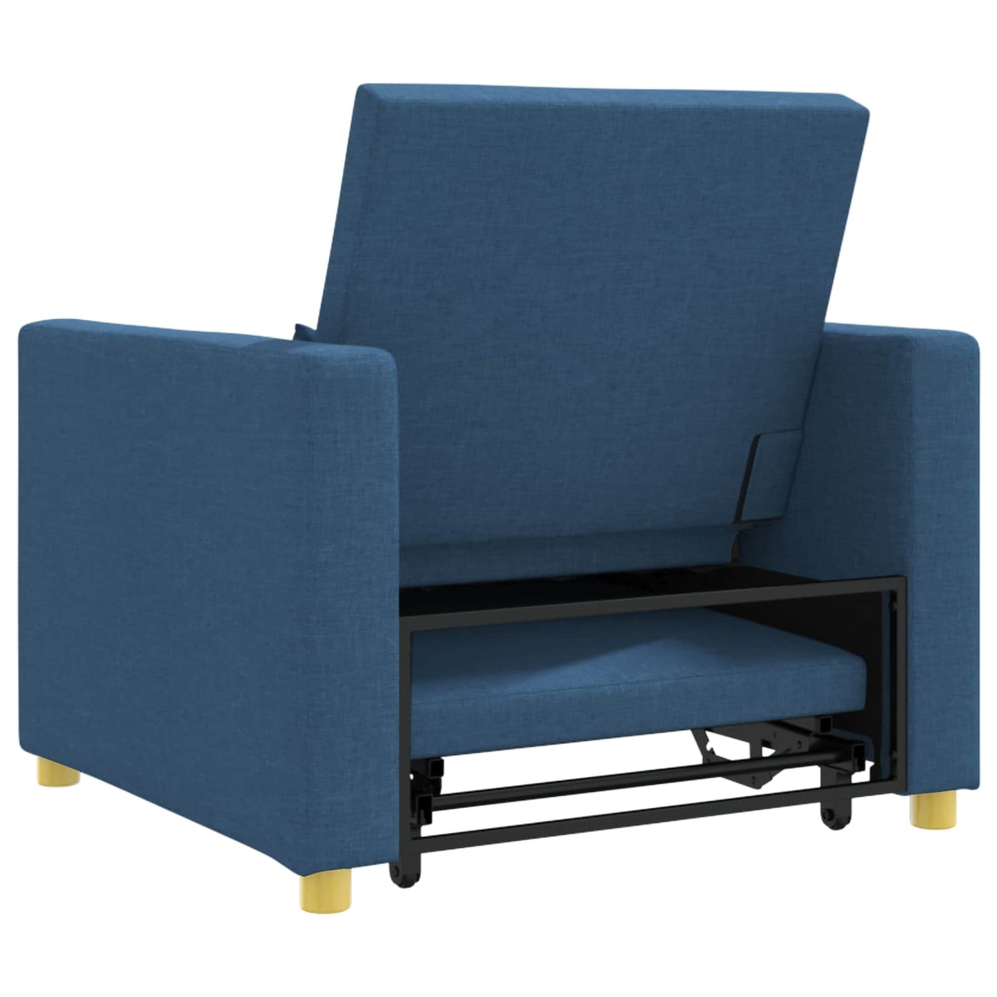 Ausziehbare Schlafcouch Einzel Blau 90 x 165 x 87 cm Stoff