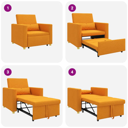 Ausziehbare Schlafcouch Einzel Dunkelgelb 90 x 165 x 87 cm