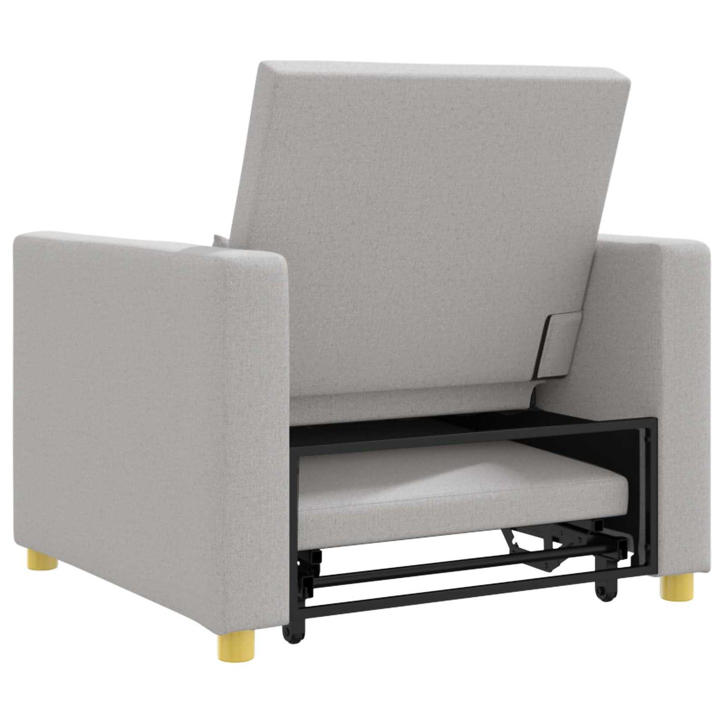 vidaXL Canapé-lit extensible simple Gris nuage 90 x 165 x 87 cm