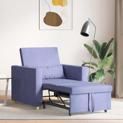 Ausziehbare Schlafcouch Einzel Jeans blau 90 x 165 x 87 cm