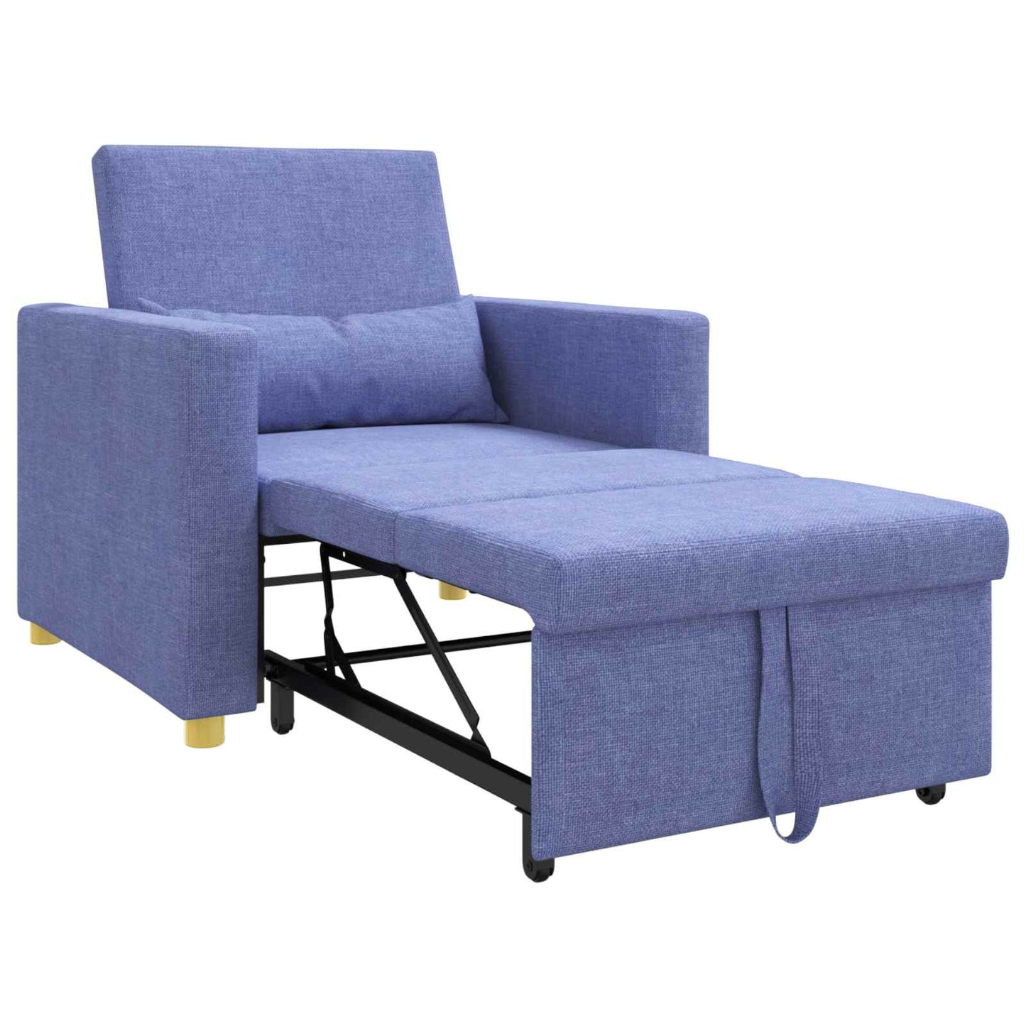 Ausziehbare Schlafcouch Einzel Jeans blau 90 x 165 x 87 cm