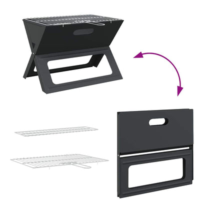 Outdoor Grill Schwarz 46 x 31 x 31 cm Stahl