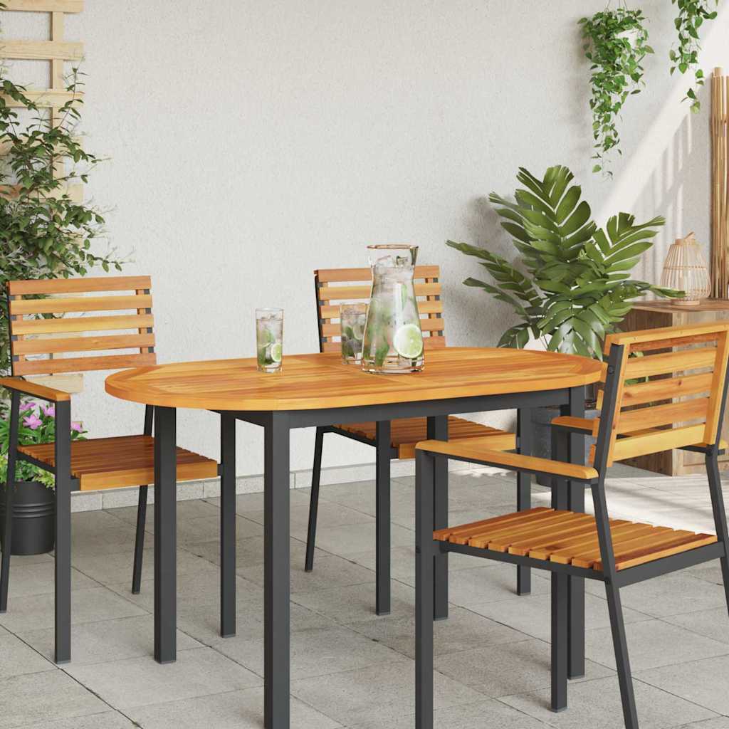 vidaXL Tischplatte Braun 120 x 70 x 2 cm Akazie Massivholz