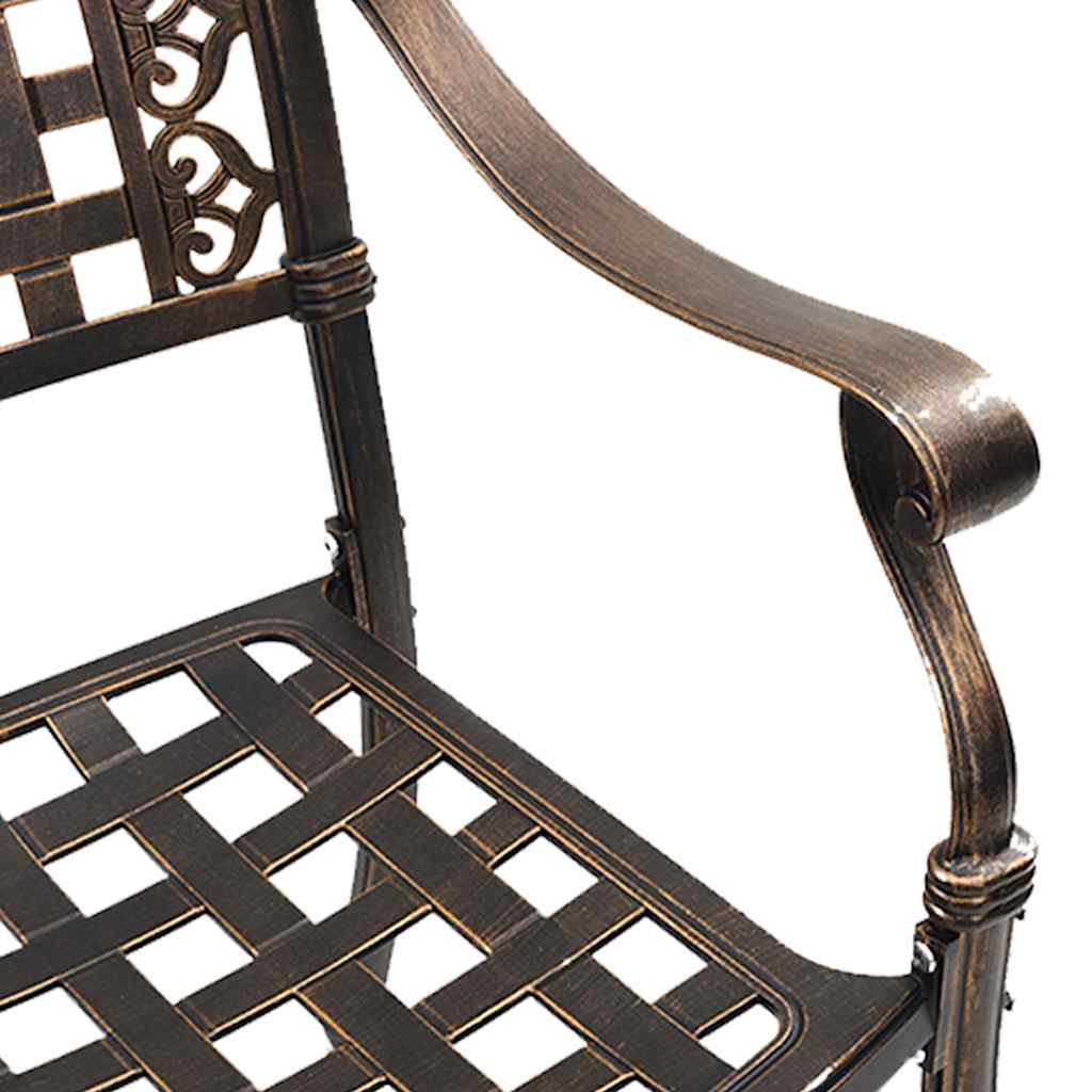 vidaXL Gartenstuhl 2 pcs Bronze 55 x 56,5 x 91cm Aluminium