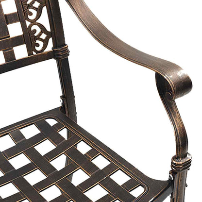 vidaXL Gartenstuhl 2 pcs Bronze 55 x 56,5 x 91cm Aluminium