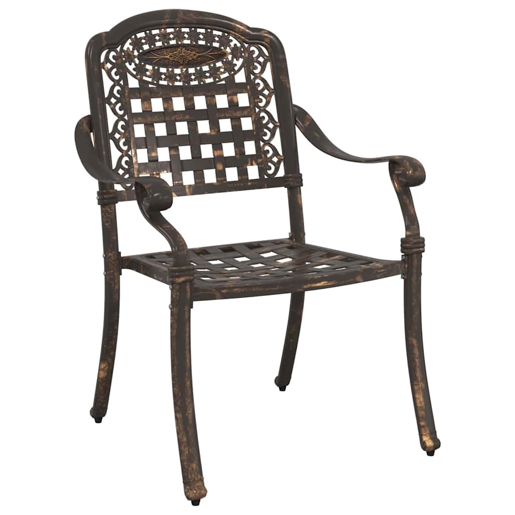 vidaXL Gartenstuhl 2 pcs Bronze 55 x 56,5 x 91cm Aluminium