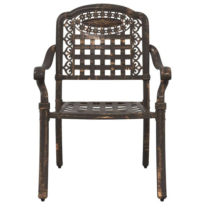vidaXL Gartenstuhl 2 pcs Bronze 55 x 56,5 x 91cm Aluminium
