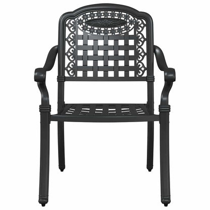 vidaXL Gartenstuhl 2 pcs Schwarz 55 x 56,5 x 91cm Aluminium