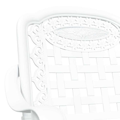 Gartenstuhl 2 pcs Weiß 55 x 56,5 x 91cm Aluminium