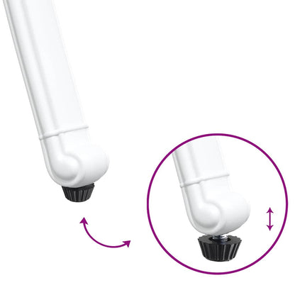 Gartenstuhl 2 pcs Weiß 55 x 56,5 x 91cm Aluminium