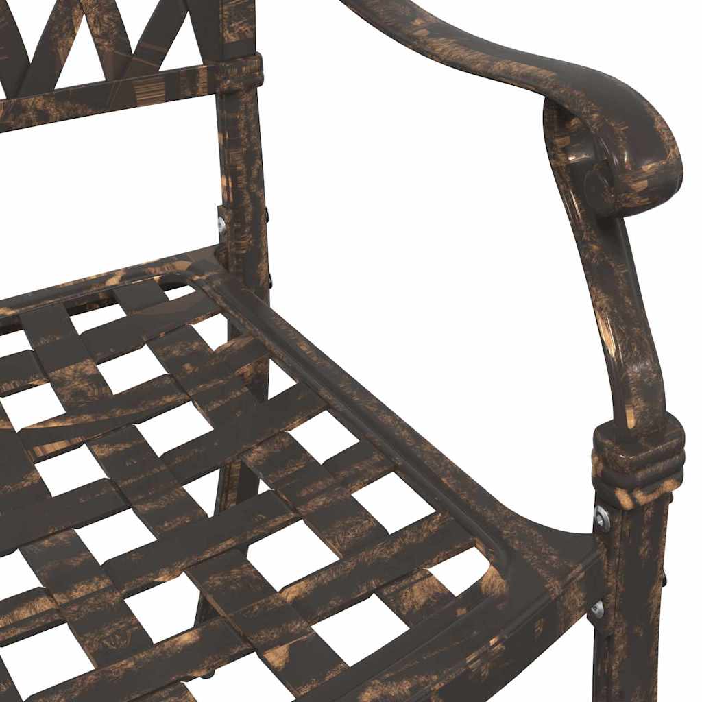 vidaXL Gartenstuhl 2 pcs Bronze 56 x 55 x 92,5cm Aluminium