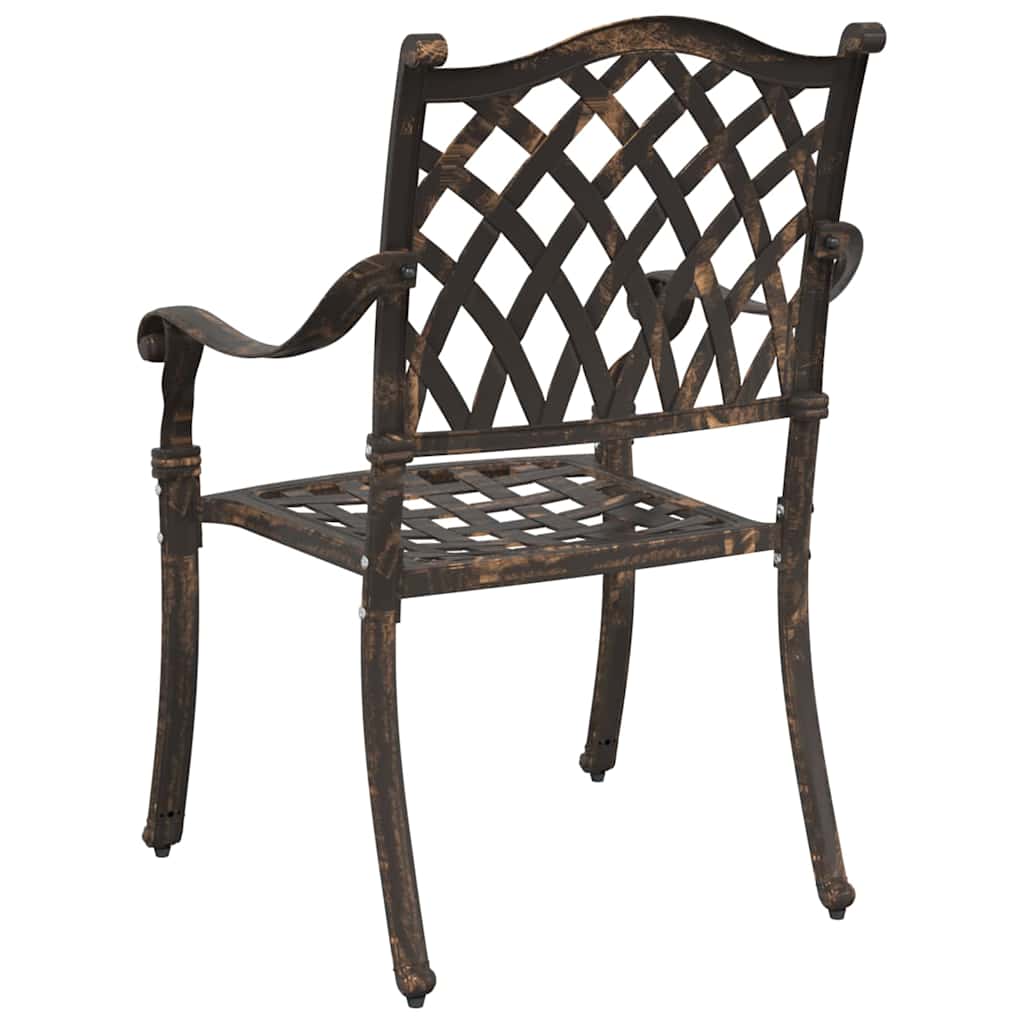 vidaXL Gartenstuhl 2 pcs Bronze 56 x 55 x 92,5cm Aluminium