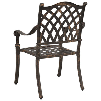 vidaXL Gartenstuhl 2 pcs Bronze 56 x 55 x 92,5cm Aluminium