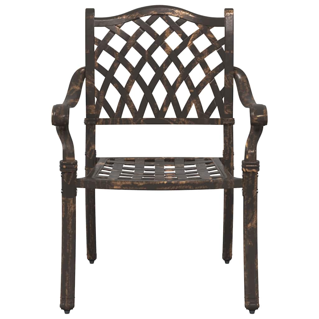 vidaXL Gartenstuhl 2 pcs Bronze 56 x 55 x 92,5cm Aluminium