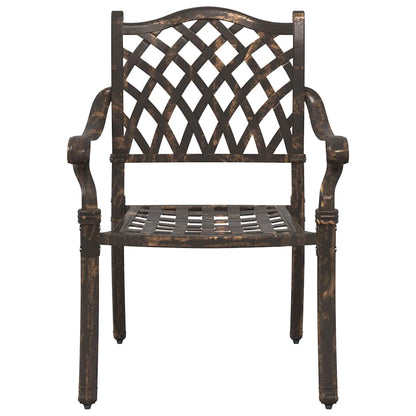 vidaXL Gartenstuhl 2 pcs Bronze 56 x 55 x 92,5cm Aluminium