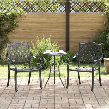 Gartenstuhl 2 pcs Schwarz 56 x 55 x 92,5cm Aluminium