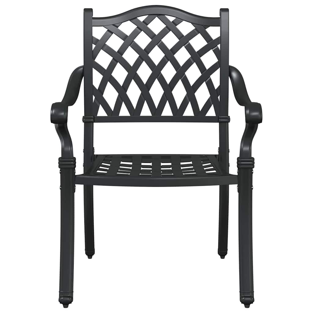Gartenstuhl 2 pcs Schwarz 56 x 55 x 92,5cm Aluminium