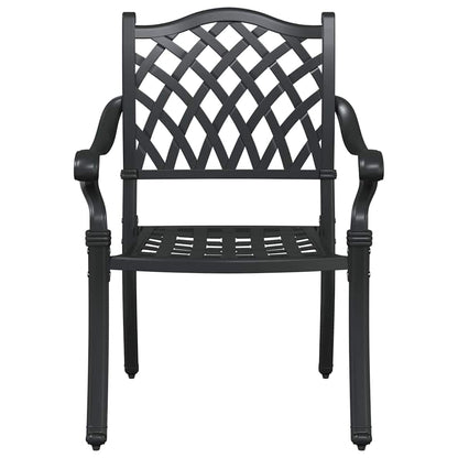 Gartenstuhl 2 pcs Schwarz 56 x 55 x 92,5cm Aluminium