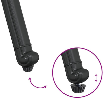 Gartenstuhl 2 pcs Schwarz 56 x 55 x 92,5cm Aluminium