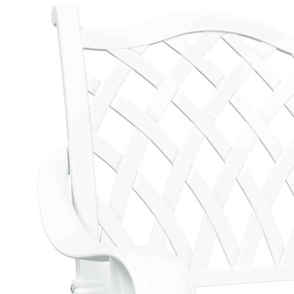 vidaXL Gartenstuhl 2 pcs Weiß 55 x 56,5 x 91cm Aluminium