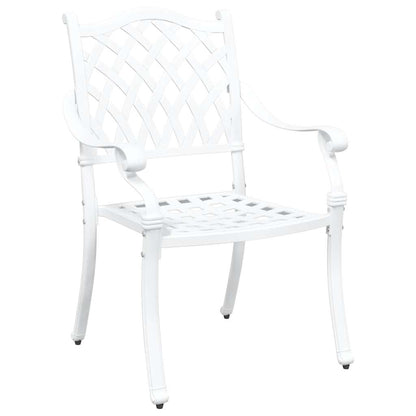 vidaXL Gartenstuhl 2 pcs Weiß 55 x 56,5 x 91cm Aluminium