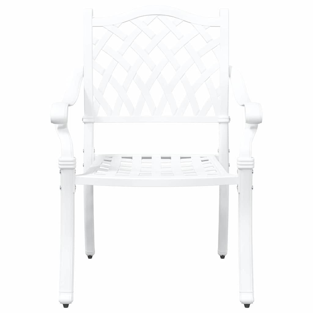 vidaXL Gartenstuhl 2 pcs Weiß 55 x 56,5 x 91cm Aluminium