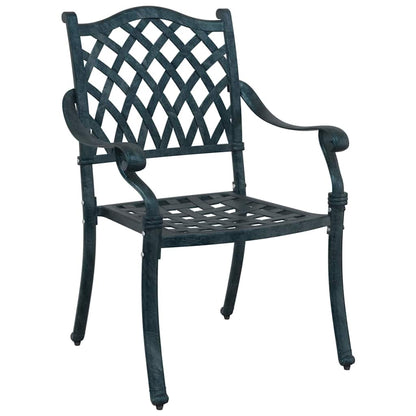 vidaXL Gartenstuhl 2 pcs Grün 56 x 55 x 92,5cm Aluminium