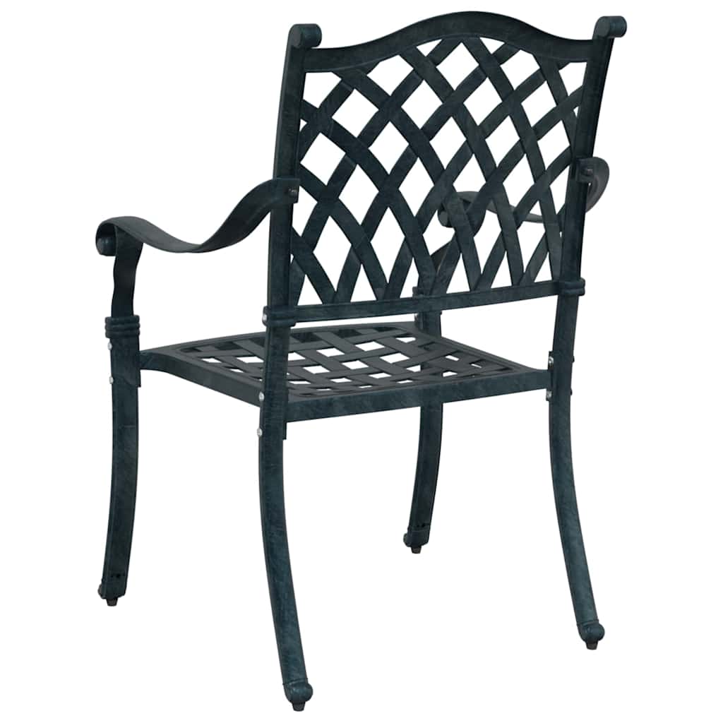 vidaXL Gartenstuhl 2 pcs Grün 56 x 55 x 92,5cm Aluminium