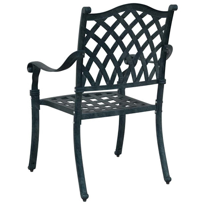 vidaXL Gartenstuhl 2 pcs Grün 56 x 55 x 92,5cm Aluminium