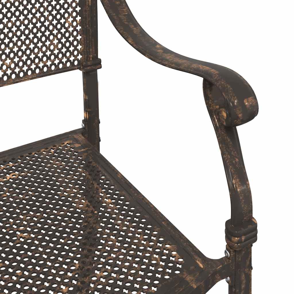 vidaXL Gartenstuhl 2 pcs Bronze 55 x 55 x 92,5cm Aluminium