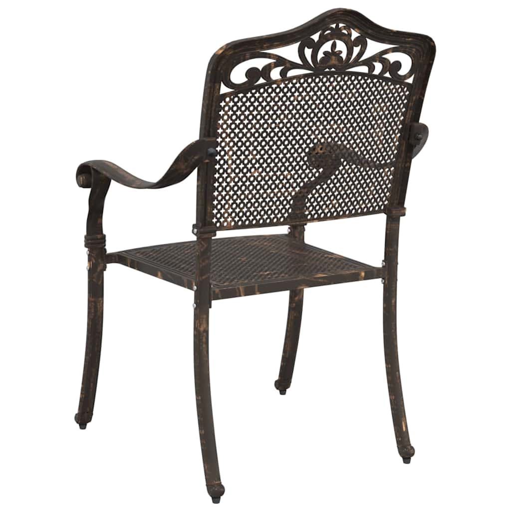 vidaXL Gartenstuhl 2 pcs Bronze 55 x 55 x 92,5cm Aluminium