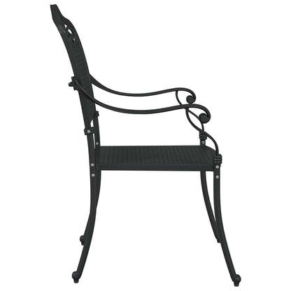 vidaXL Gartenstuhl 2 pcs Schwarz 55 x 55 x 92,5cm Aluminium