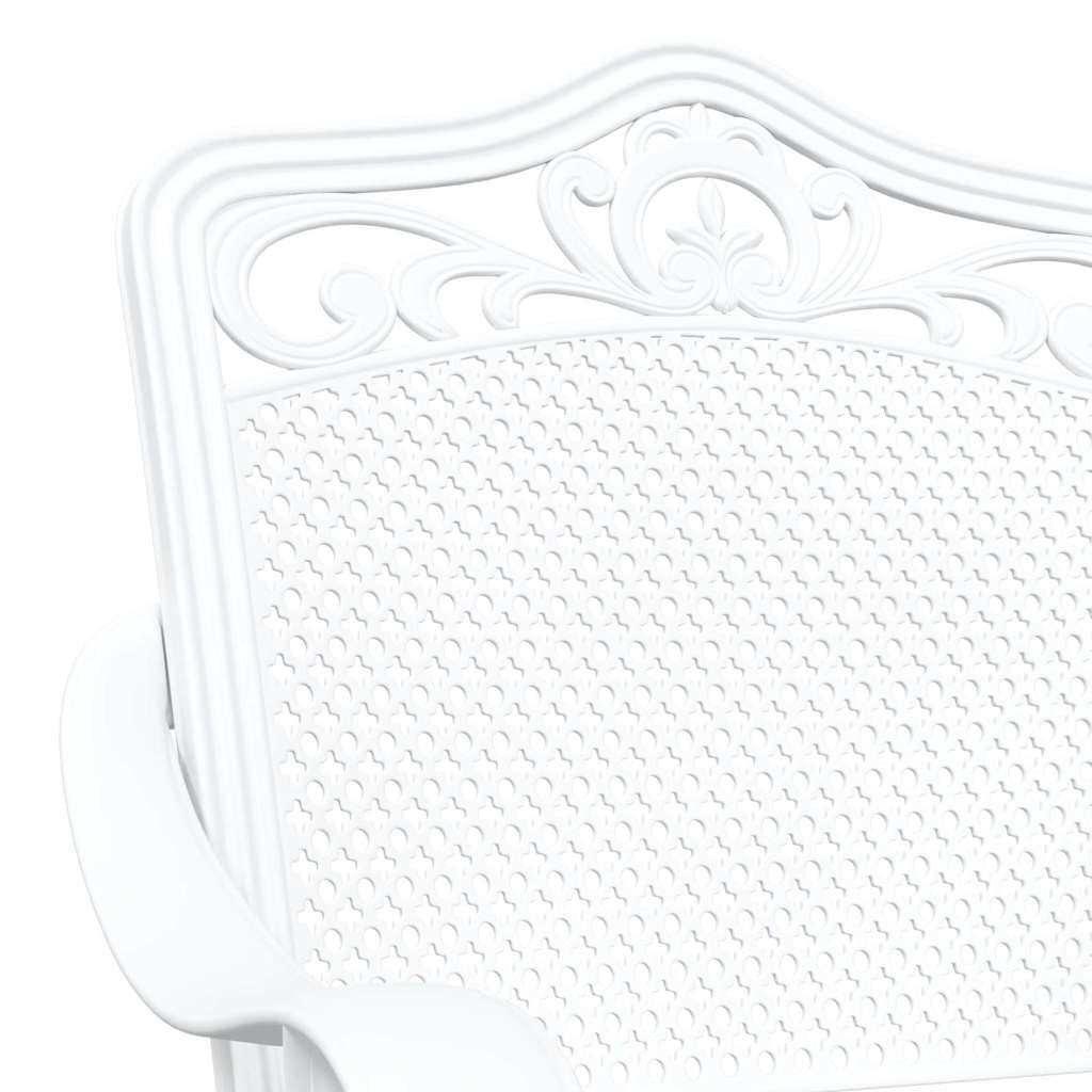 vidaXL Gartenstuhl 2 pcs Weiß 55 x 55 x 92,5cm Aluminium