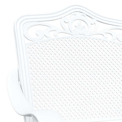 vidaXL Gartenstuhl 2 pcs Weiß 55 x 55 x 92,5cm Aluminium