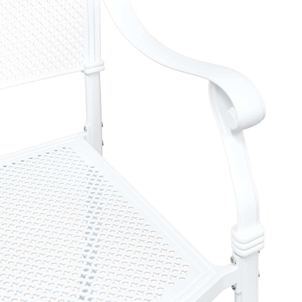 vidaXL Gartenstuhl 2 pcs Weiß 55 x 55 x 92,5cm Aluminium