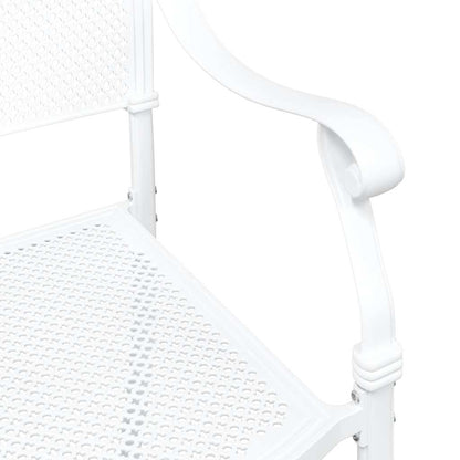 vidaXL Gartenstuhl 2 pcs Weiß 55 x 55 x 92,5cm Aluminium
