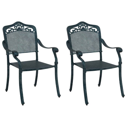 vidaXL Gartenstuhl 2 pcs Grün 64 x 62 x 93cm Aluminium