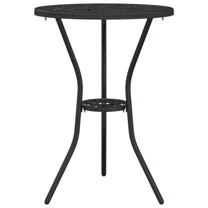 Garten Bistro Set 3 pcs Schwarz Aluminium