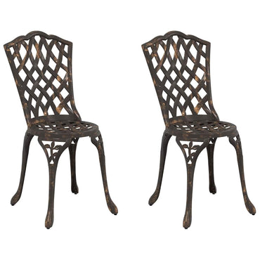 vidaXL Gartenstuhl 2 pcs Bronze 39 x 40 x 87cm Aluminium