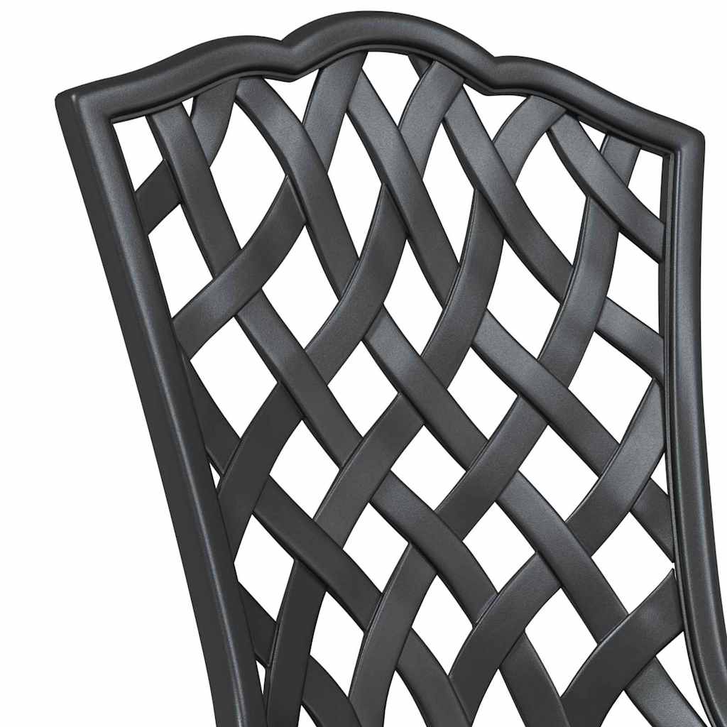 vidaXL Gartenstuhl 2 pcs Schwarz 39 x 40 x 87cm Aluminium