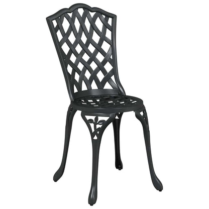 vidaXL Gartenstuhl 2 pcs Schwarz 39 x 40 x 87cm Aluminium