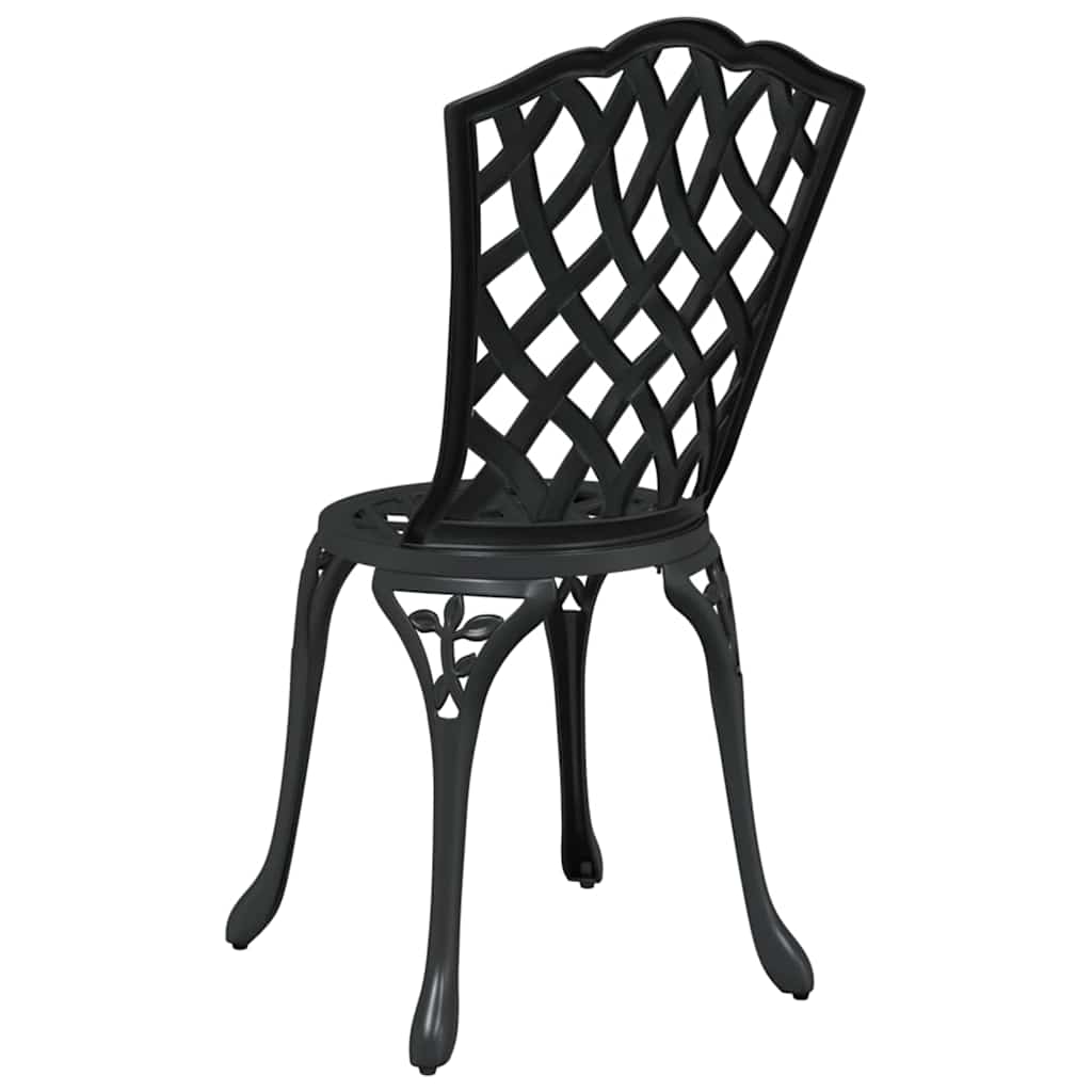 vidaXL Gartenstuhl 2 pcs Schwarz 39 x 40 x 87cm Aluminium