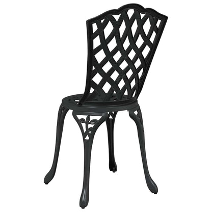 vidaXL Gartenstuhl 2 pcs Schwarz 39 x 40 x 87cm Aluminium